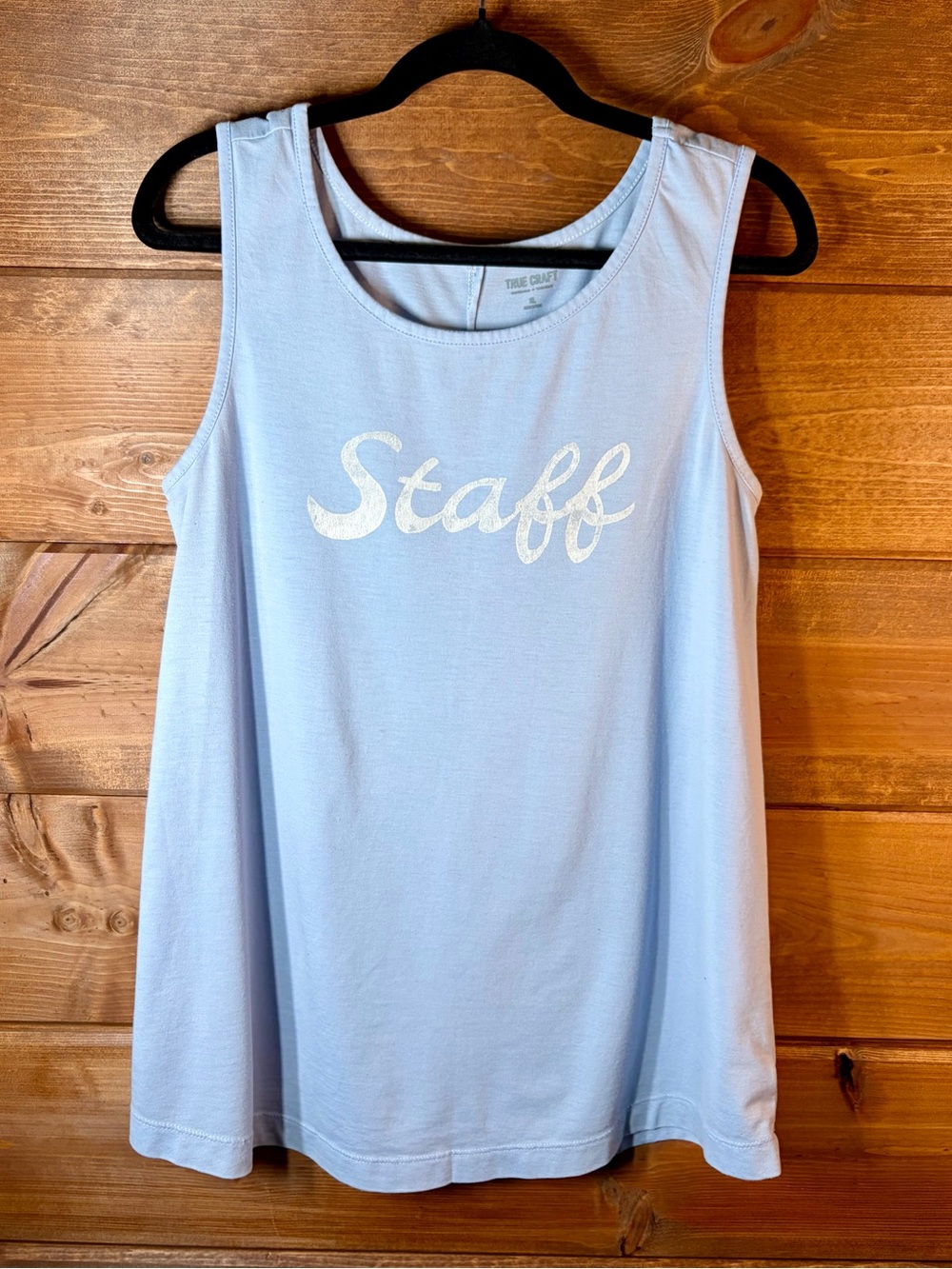 True Craft Light Blue "Staff" Tank Top Size XL 💕💙 Fits Small Medium 💙